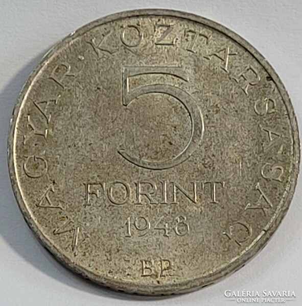 Petőfi 5 forint 1948 ezüst érme