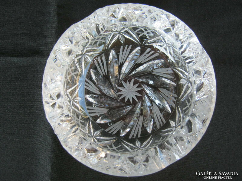 Crystal glass ashtray ashtray heavy piece