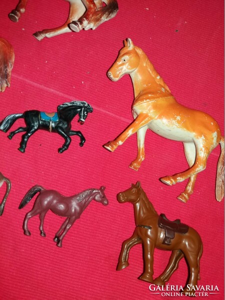 Minőségi trafikos bazáros lovas ló paci játék állat figura csomag 10 db egybe a képek szerint