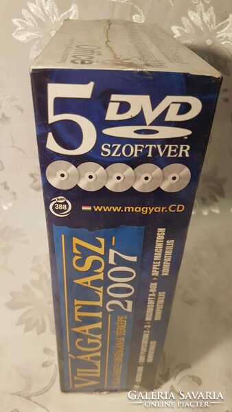 VILÁGATLASZ 2007 eredeti lezárt csomagolásban, 5 db DVD magyar nyelvű szoftver