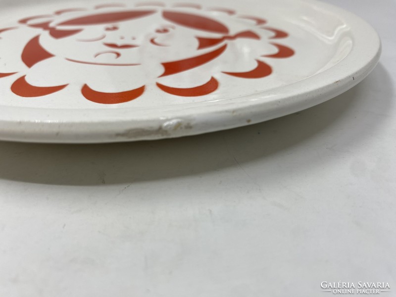 Retró Gránit gyerek porcelán tányérok- 1 lapos tányér, 1 mély tányér #1