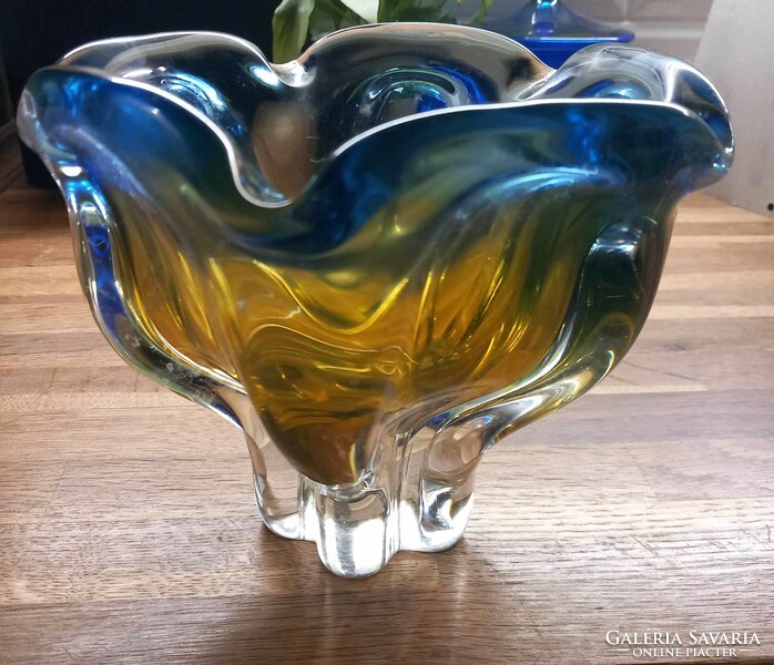 Old Czech glass vase by Josef Hospodka