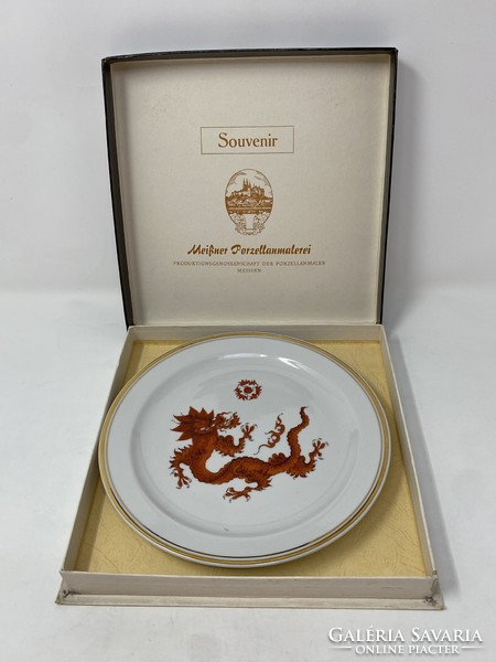 Pgh meissen red dragon china plate #1