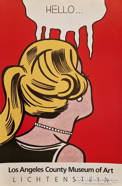 Roy lichtenstein - hello - exhibition poster: los angeles county museum of arts - 1987