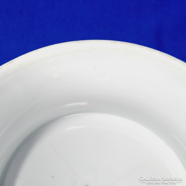 Ritka! DDSG (Első Duna-Gőzhajózási Társaság) Monarchia talpas porcelán tányér Joseph Böck Wien