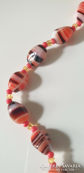 Colored glass necklace 56 cm