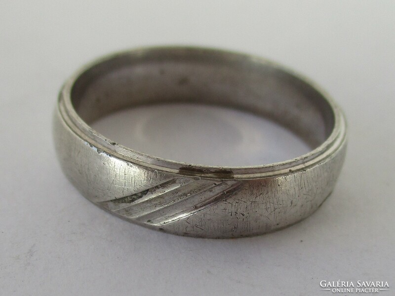 Patterned silver ring