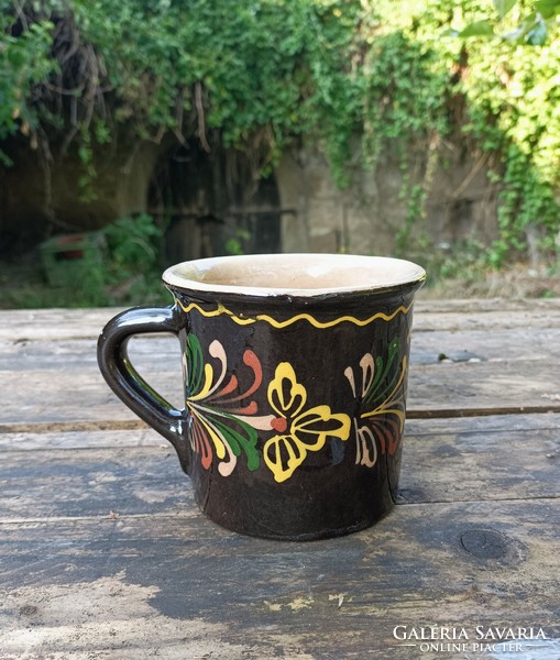 Folk earthenware mug