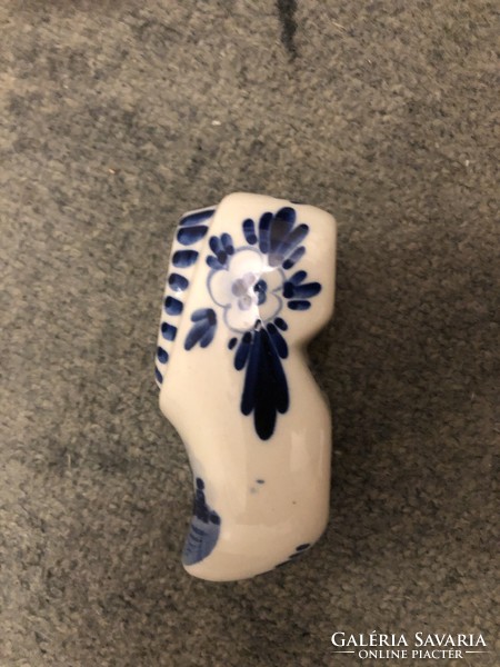 Porcelán holland fapapucs souvenír 9,5 cm