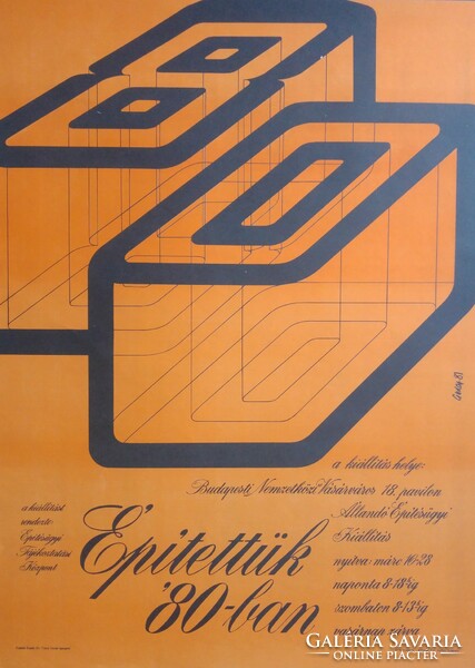 Építettük 80-ban - Épitészeti kiállítási plakát - BNV 1980, 1981