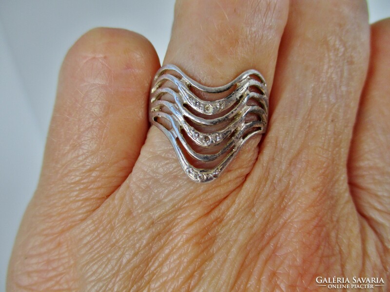 Egyedi szép kézműves  ezüst  gyűrű