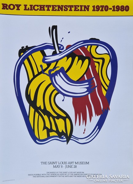 Roy Lichtenstein - Apple - kiállítási plakát: The Saint Louis Art Museum 1981