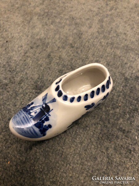Porcelain Dutch wooden slippers souvenir 9.5 cm