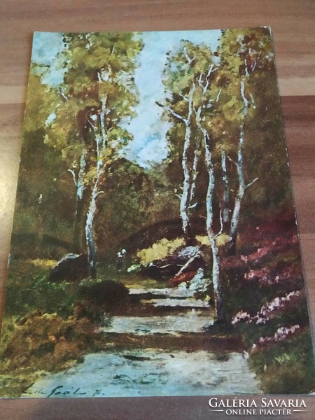 László Paál, forest road, artist paper used