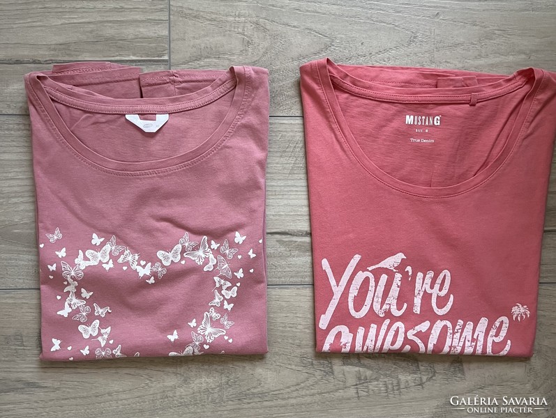 2 mauve cotton tops and t-shirts together