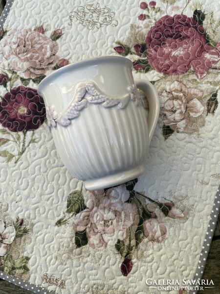 New! Large mug with romantic garland