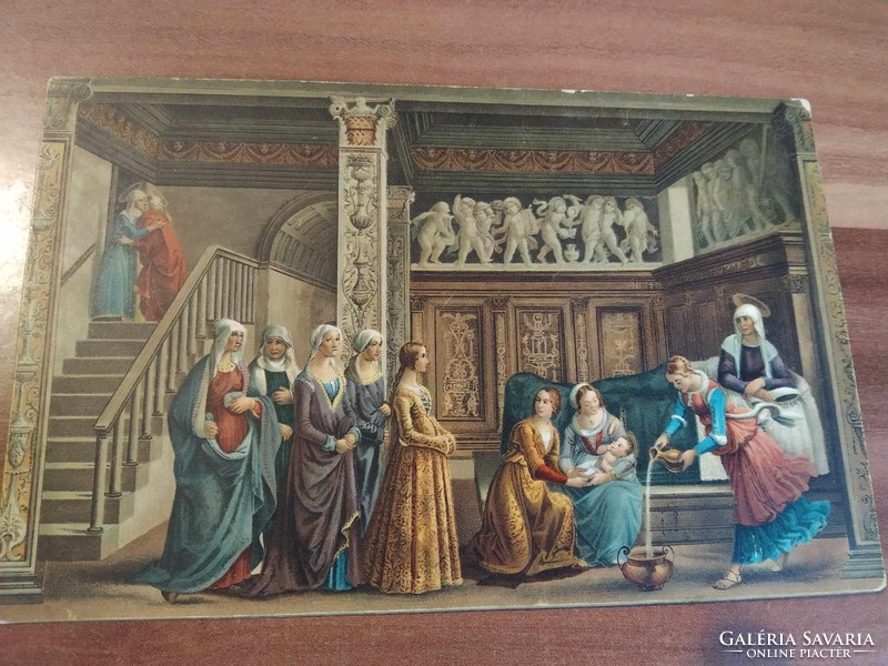 Antik művészlap, Szűz Mária születése, postatiszta