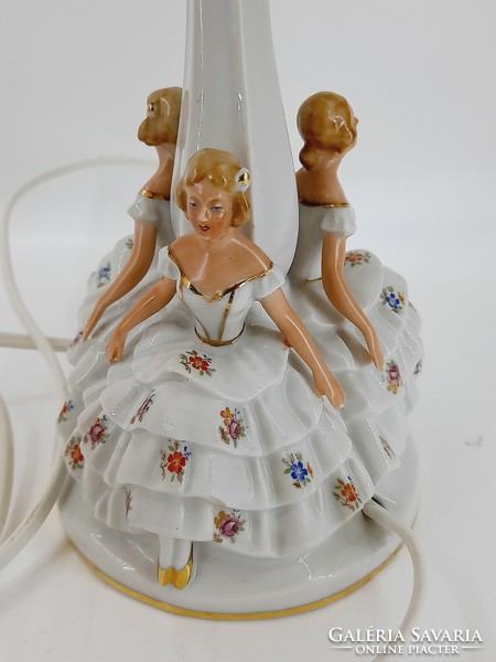 Bavaria figural, female-shaped porcelain lamp