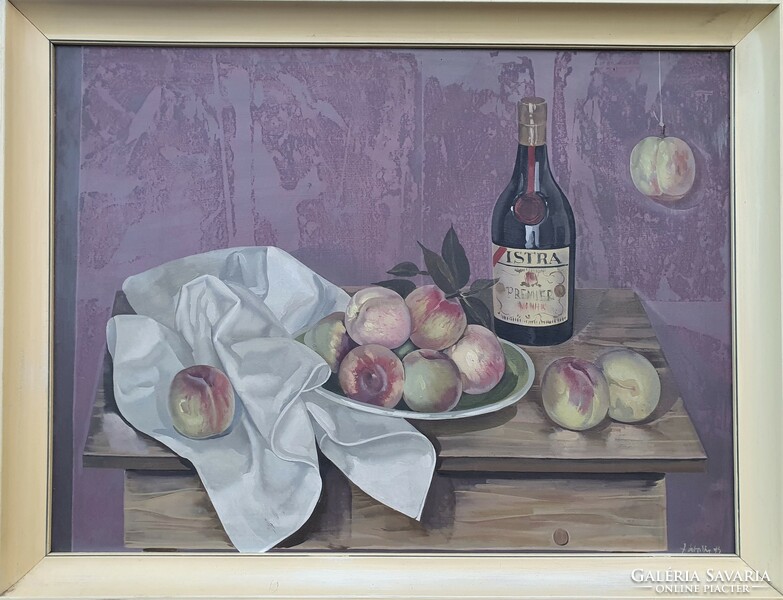 Záborszky viola / peach still life