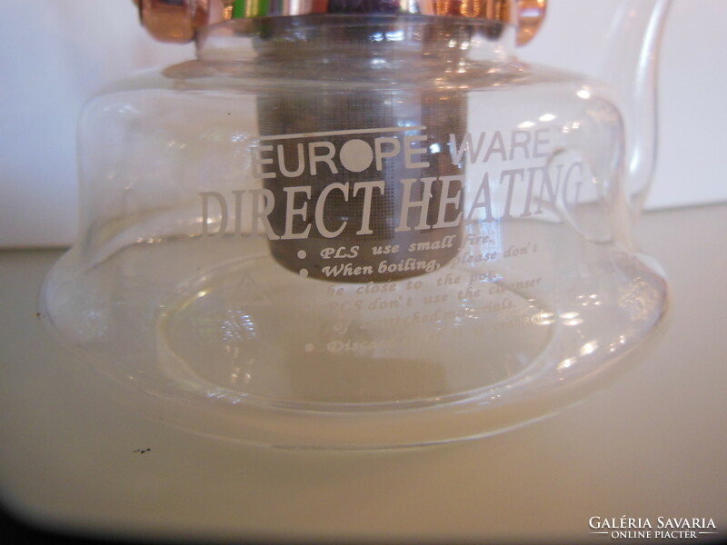 Jug - copper - porcelain - glass - 1.4 liter - europe ware - with metal filter