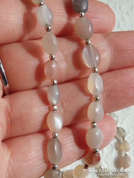 Moonstone necklace with 925 silver switch