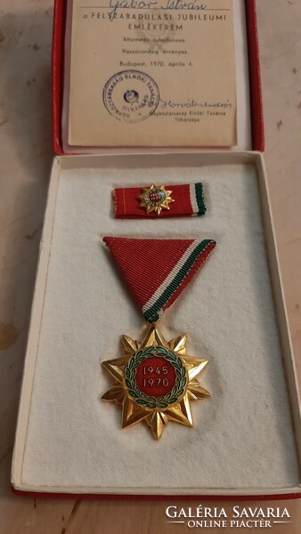 Liberation jubilee commemorative medal 1970 with ID card