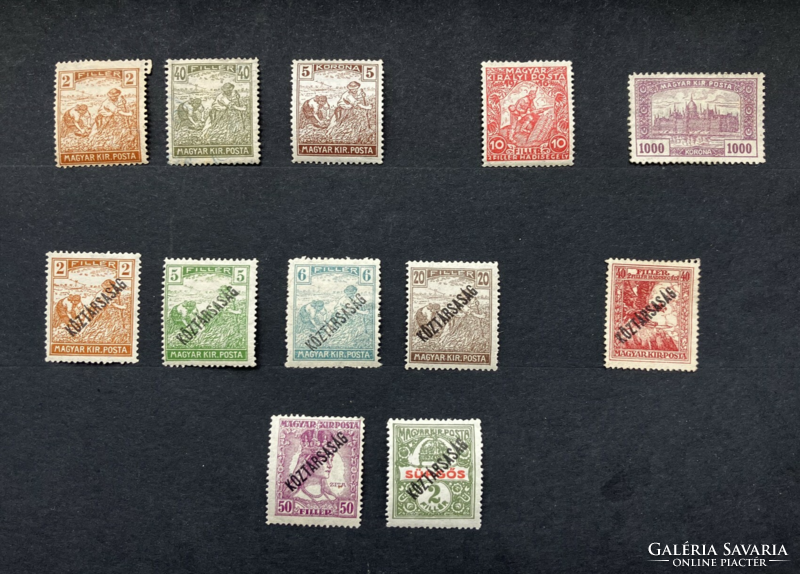 A Magyar Királyi Posta bélyegei az 1916-1921-es évekből