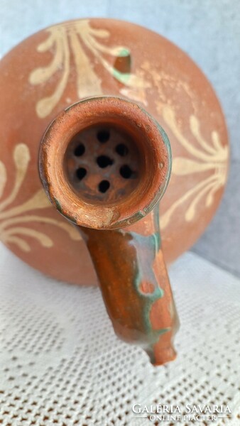 Antique rattle jar, unglazed earthenware, small chips on the edge of the bottom, on the rim, 35.5 cm, 1656 gr.
