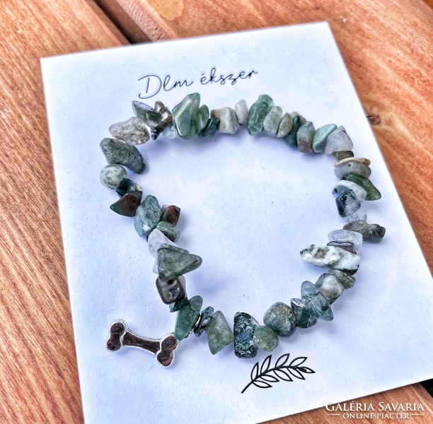 Real aventurine mineral bracelet - love my dog