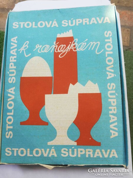 Retro szlovák reggeliző készlet-műanyag