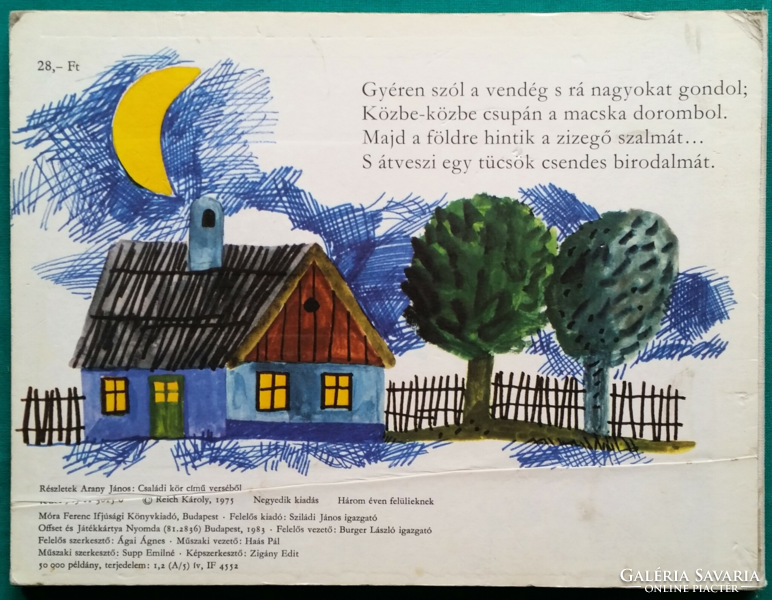 János Arany: it's evening, it's evening - with graphics by Károly Reich > children's and youth literature > poem