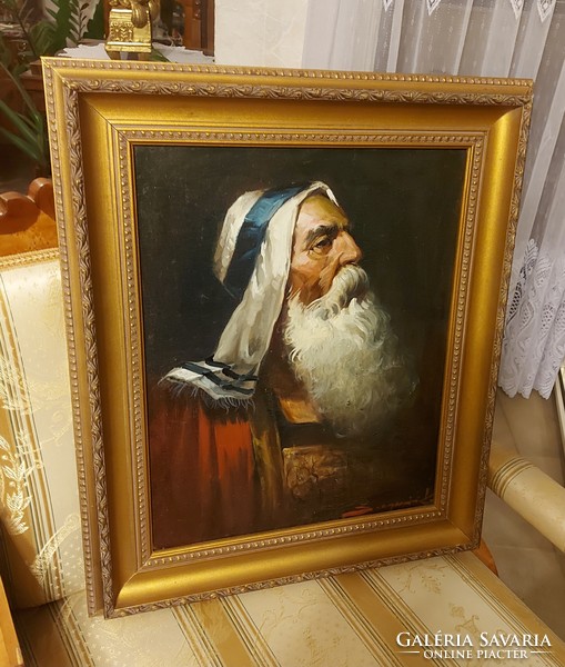 An antique painting of an Arab man by Károly Szegvár!