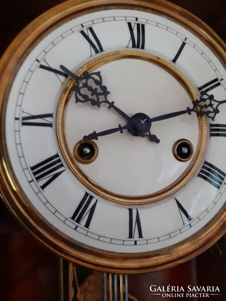 Walnut wall clock Swiss clock mechanism