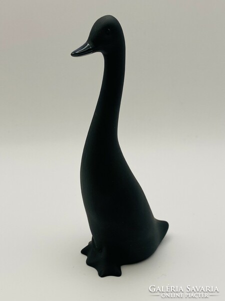 Sale - hólloháza matte black porcelain goose