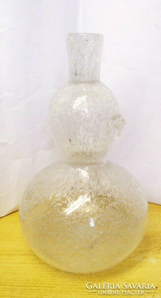 Muránói buborékos falú fúvott váza Olaszországból, Seguso Vetri d'Arte