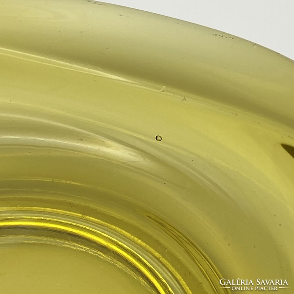 Czech yellow glass bowl - rudolf jurnikl