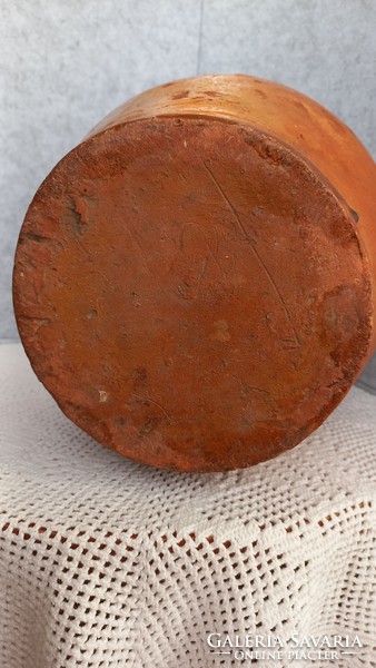 Antik kerámia korsó, apróbb koccanásos hibákkal, 30 cm, 2310 gr, körfogat 67 cm