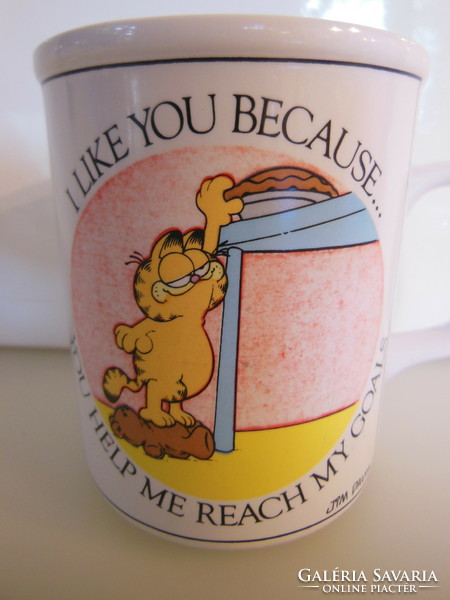 Mug - marked - garfield - 3 dl - porcelain - flawless