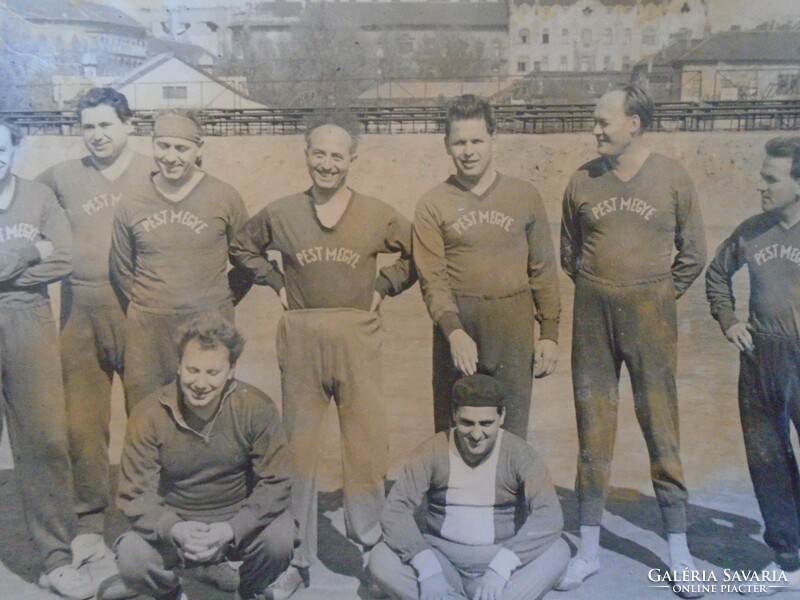 D198322 old photo football of the pest county newspaper football team 1959 folk stadium - photo by Pál Nánás