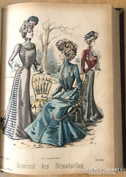 Journal des demoiselles - 1901. French fashion and society magazine full year.