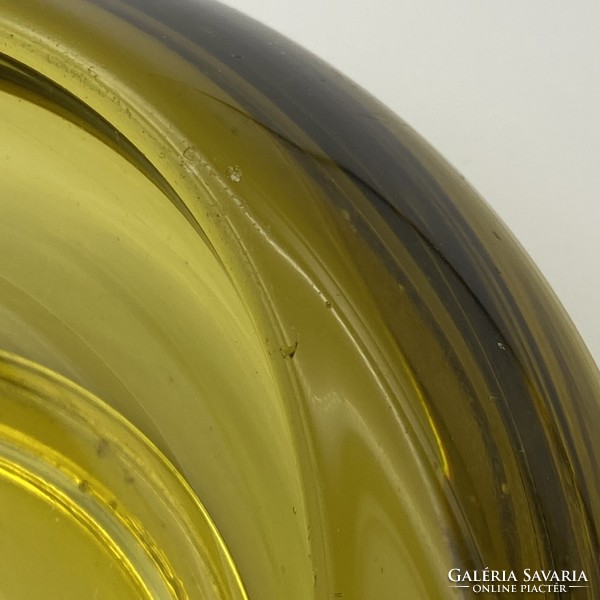 Czech yellow glass bowl - rudolf jurnikl