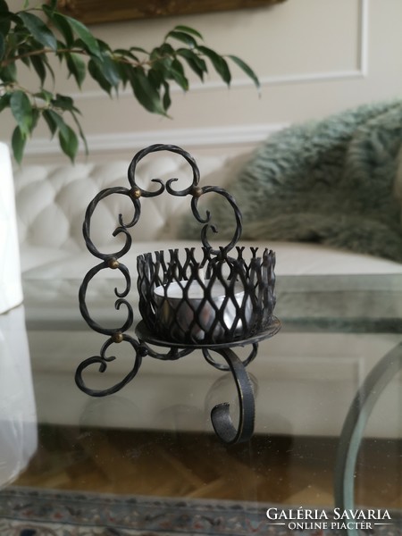 Wrought iron candle holder, candle holder, handmade