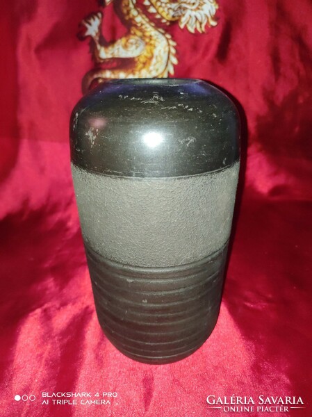 Különleges fekete kerámia / cserép váza