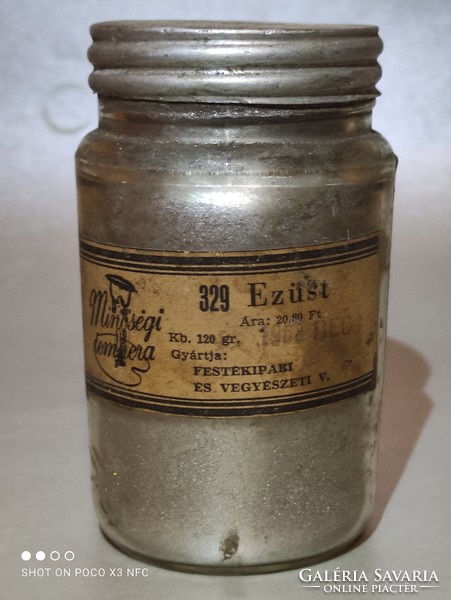Quality tempera powder from 1968 silver 120 g