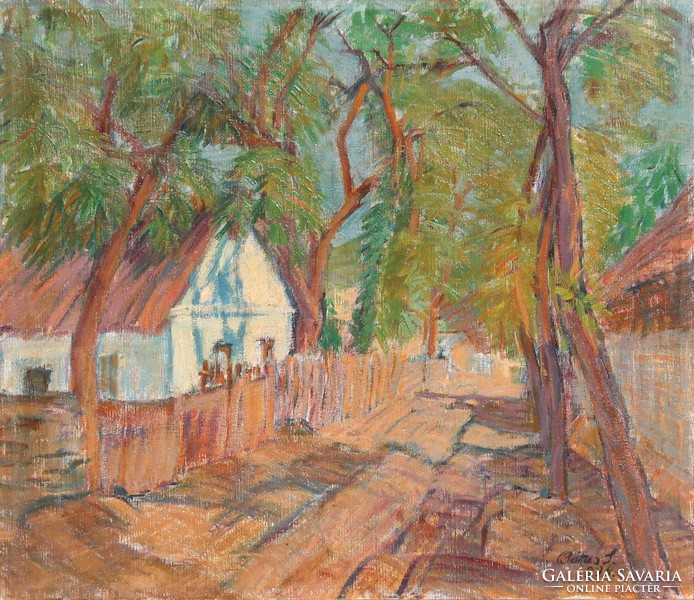 ​Bókus József: Színes fák az utcában,1934