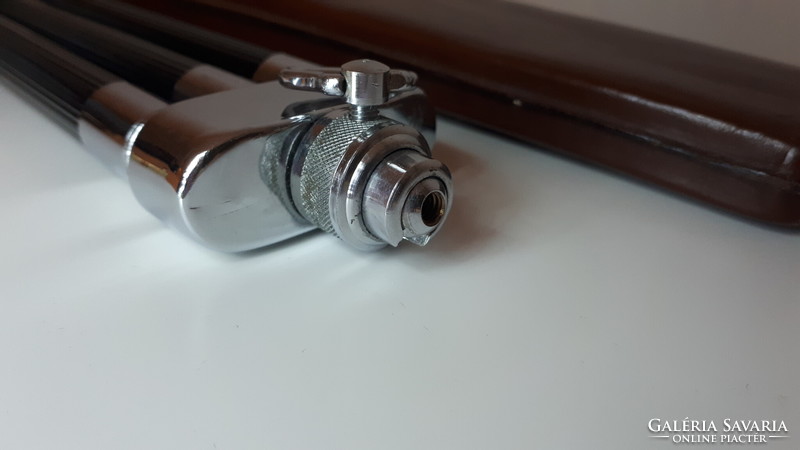 Regi gyönyörű HECO fényképezőgép állvány tripod bòr tokban