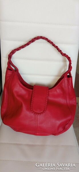 Genuine leather, red hotter bag