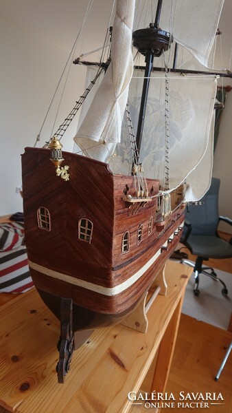Sailing ship model made of wood