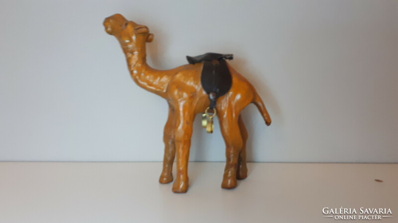 Egyiptomi kézműves bőr teve camel dromedár 14 cm