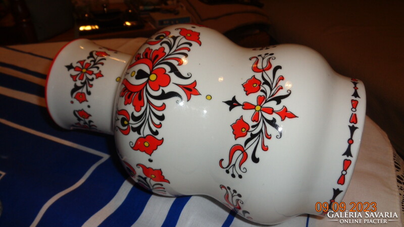Zsolnay, folk-inspired vase, from the 60s-70s, 31 cm, relatively rare